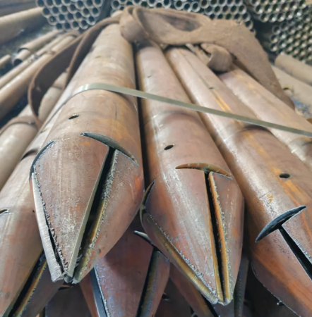 益阳出尖打孔加工无缝注浆钢花管注浆管厂家